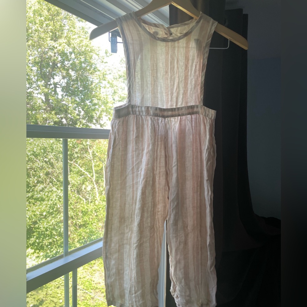 The Simple Folk Linen Jumpsuit in Desert Stripe